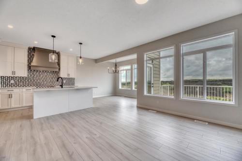 63 Setonvista Grove Se, Calgary, AB - Indoor Photo Showing Kitchen With Upgraded Kitchen