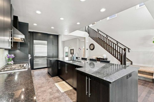 163 Cranarch Circle Se, Calgary, AB - Indoor Photo Showing Kitchen With Upgraded Kitchen