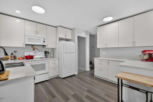 24 Penworth Crescent Se, Calgary, AB - Indoor Photo Showing Kitchen With Double Sink
