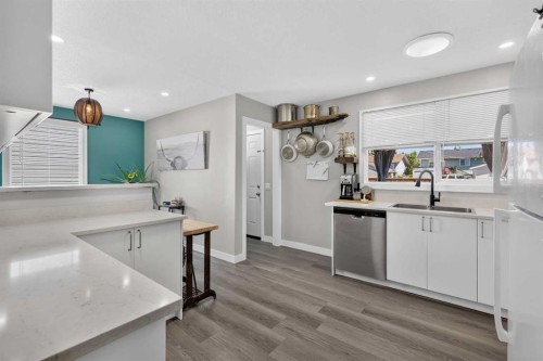 24 Penworth Crescent Se, Calgary, AB - Indoor Photo Showing Kitchen With Double Sink