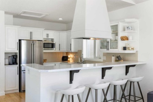 501 55 Avenue Sw, Calgary, AB - Indoor Photo Showing Kitchen With Stainless Steel Kitchen With Upgraded Kitchen