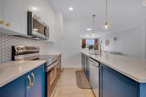 250 Carrington Gate Nw, Calgary, AB - Indoor Photo Showing Kitchen With Double Sink With Upgraded Kitchen
