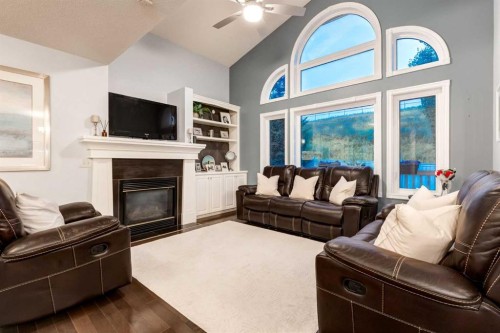331 Sierra Madre Court Sw, Calgary, AB - Indoor Photo Showing Living Room With Fireplace