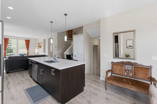 33 Chaparral Valley Park, Calgary, AB - Indoor Photo Showing Kitchen With Double Sink