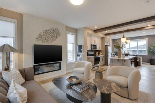 189 Cobblestone Gate Sw, Airdrie, AB - Indoor Photo Showing Living Room
