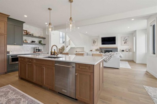 430 Monterra Bay, Cochrane Lake, AB - Indoor Photo Showing Kitchen With Upgraded Kitchen