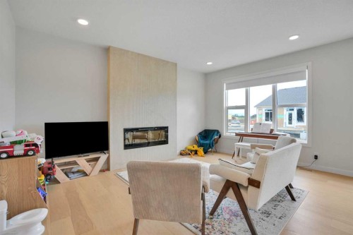 101 Wolf Hollow Terrace Se, Calgary, AB - Indoor With Fireplace