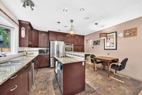 728 Willacy Drive Se, Calgary, AB - Indoor Photo Showing Kitchen With Stainless Steel Kitchen With Double Sink With Upgraded Kitchen
