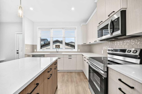 113 Veranda Boulevard Sw, Calgary, AB - Indoor Photo Showing Kitchen With Upgraded Kitchen