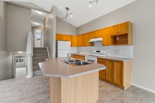 86 Saddlemont Close Ne, Calgary, AB - Indoor Photo Showing Kitchen With Double Sink