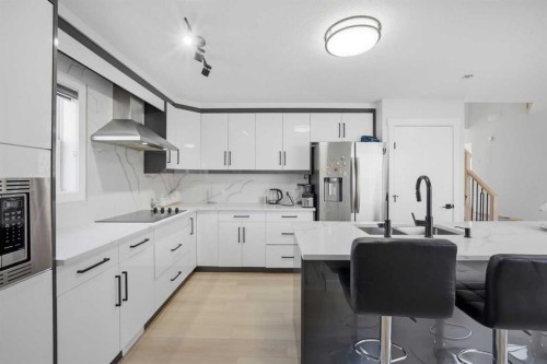 7916 Martha'S Haven Park Ne, Calgary, AB - Indoor Photo Showing Kitchen With Upgraded Kitchen
