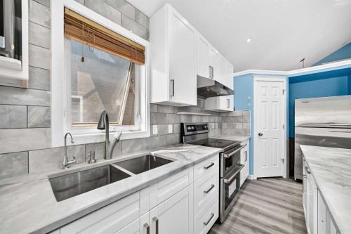 87 Tarawood Grove Ne, Calgary, AB - Indoor Photo Showing Kitchen With Double Sink With Upgraded Kitchen