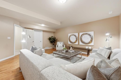 42 Prestwick Pond Terrace Se, Calgary, AB - Indoor Photo Showing Living Room