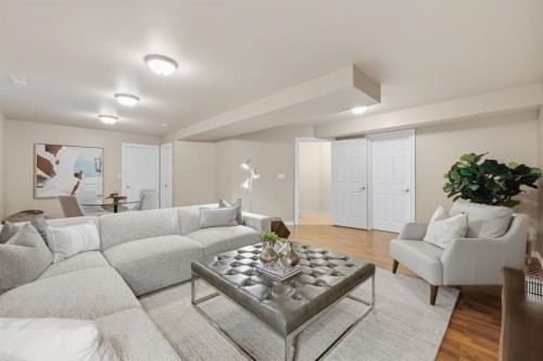 42 Prestwick Pond Terrace Se, Calgary, AB - Indoor Photo Showing Living Room