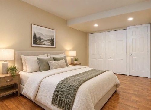 42 Prestwick Pond Terrace Se, Calgary, AB - Indoor Photo Showing Bedroom