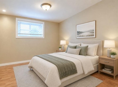 42 Prestwick Pond Terrace Se, Calgary, AB - Indoor Photo Showing Bedroom
