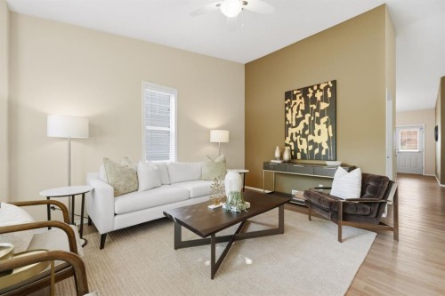 42 Prestwick Pond Terrace Se, Calgary, AB - Indoor Photo Showing Living Room