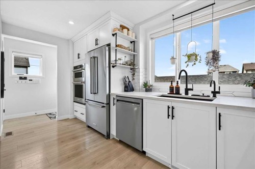 199 Magnolia Way Se, Calgary, AB - Indoor Photo Showing Kitchen With Stainless Steel Kitchen With Upgraded Kitchen