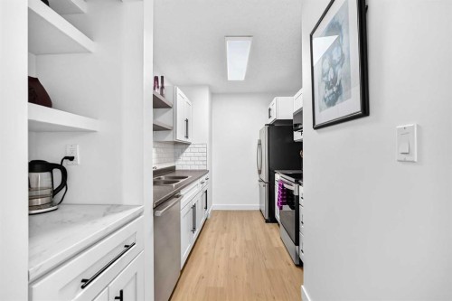 D-109 Stanley Avenue, Okotoks, AB - Indoor Photo Showing Kitchen With Double Sink