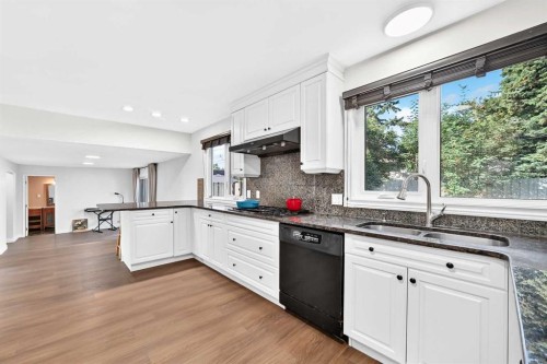 1220 73 Avenue Sw, Calgary, AB - Indoor Photo Showing Kitchen With Double Sink