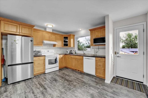 228 Nottingham Road Nw, Calgary, AB - Indoor Photo Showing Kitchen With Double Sink