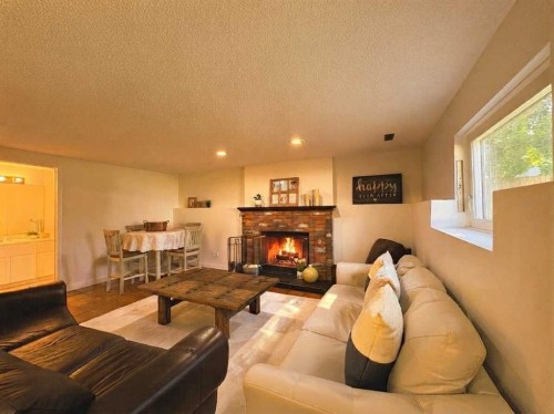 123 Sunmills Place Sw, Calgary, AB - Indoor Photo Showing Living Room With Fireplace