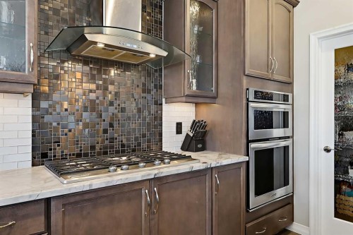 71 Chaparral Valley Way Se, Calgary, AB - Indoor Photo Showing Kitchen With Upgraded Kitchen