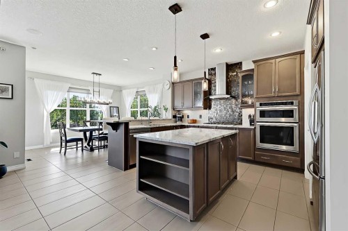 71 Chaparral Valley Way Se, Calgary, AB - Indoor Photo Showing Kitchen With Stainless Steel Kitchen With Upgraded Kitchen