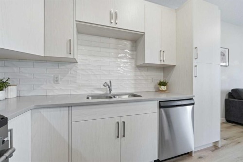 535 Canals Crossing Sw, Airdrie, AB - Indoor Photo Showing Kitchen With Double Sink