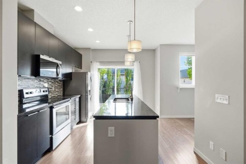 209 Copperpond Row Se, Calgary, AB - Indoor Photo Showing Kitchen With Upgraded Kitchen