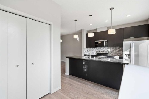 209 Copperpond Row Se, Calgary, AB - Indoor Photo Showing Kitchen With Upgraded Kitchen