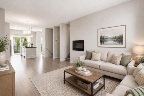 209 Copperpond Row Se, Calgary, AB - Indoor Photo Showing Living Room