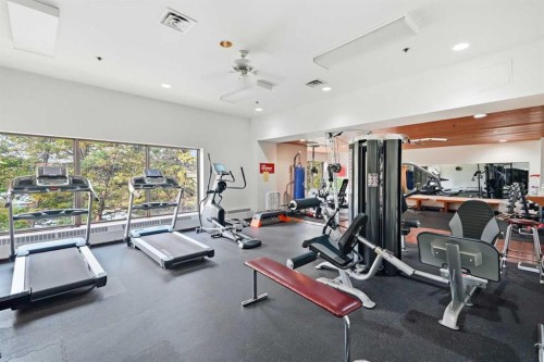 710-8604 48 Avenue Nw, Calgary, AB - Indoor Photo Showing Gym Room