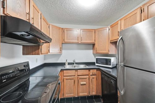 710-8604 48 Avenue Nw, Calgary, AB - Indoor Photo Showing Kitchen With Double Sink
