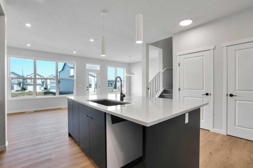 68 Sugarsnap Green Se, Calgary, AB - Indoor Photo Showing Kitchen With Upgraded Kitchen