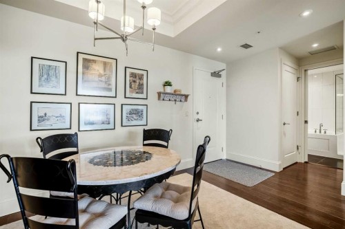 401-131 Quarry Way Se, Calgary, AB - Indoor Photo Showing Dining Room