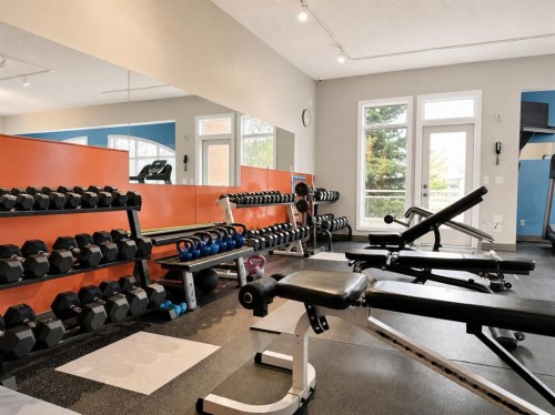 7305-14 Hemlock Crescent Sw, Calgary, AB - Indoor Photo Showing Gym Room