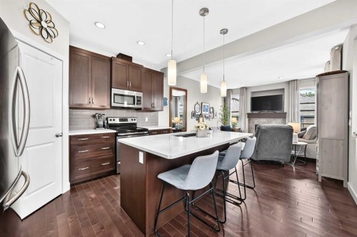 189 Chaparral Valley Drive Se, Calgary, AB - Indoor Photo Showing Kitchen With Upgraded Kitchen