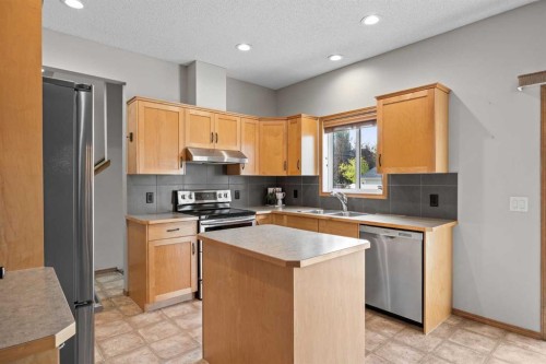 4446 Elgin Avenue Se, Calgary, AB - Indoor Photo Showing Kitchen With Double Sink