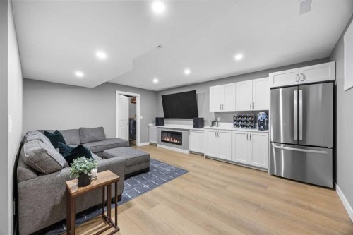 4446 Elgin Avenue Se, Calgary, AB - Indoor With Fireplace