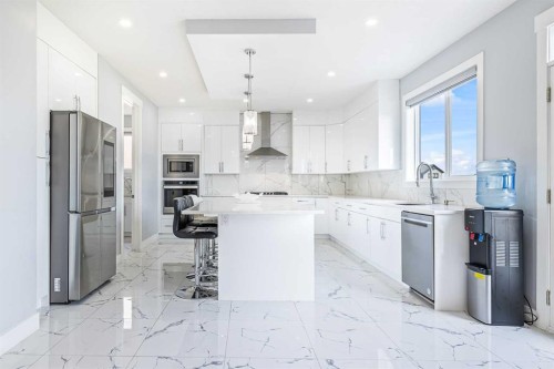 308 Grange Lane, Conrich, AB - Indoor Photo Showing Kitchen With Upgraded Kitchen