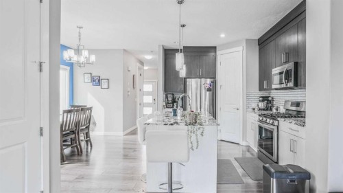 435 Savanna Boulevard Ne, Calgary, AB - Indoor Photo Showing Kitchen With Upgraded Kitchen