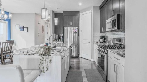 435 Savanna Boulevard Ne, Calgary, AB - Indoor Photo Showing Kitchen With Upgraded Kitchen