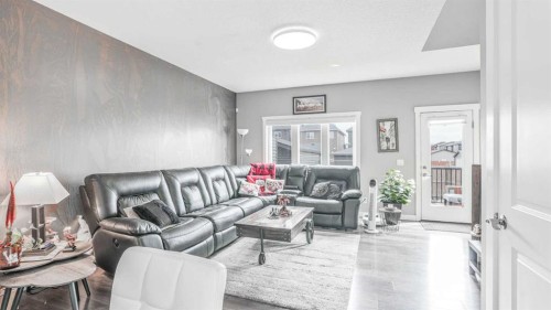 435 Savanna Boulevard Ne, Calgary, AB - Indoor Photo Showing Living Room