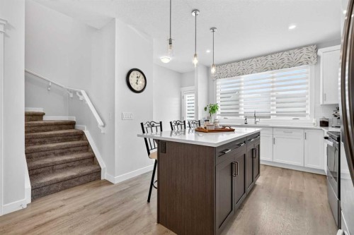 132 Creekside Drive Sw, Calgary, AB - Indoor Photo Showing Kitchen With Upgraded Kitchen