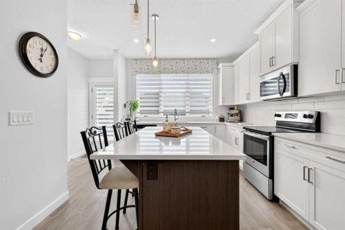 132 Creekside Drive Sw, Calgary, AB - Indoor Photo Showing Kitchen With Stainless Steel Kitchen With Upgraded Kitchen