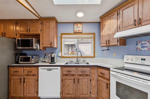 25 Erin Woods Circle Se, Calgary, AB - Indoor Photo Showing Kitchen With Double Sink