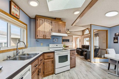 25 Erin Woods Circle Se, Calgary, AB - Indoor Photo Showing Kitchen With Double Sink