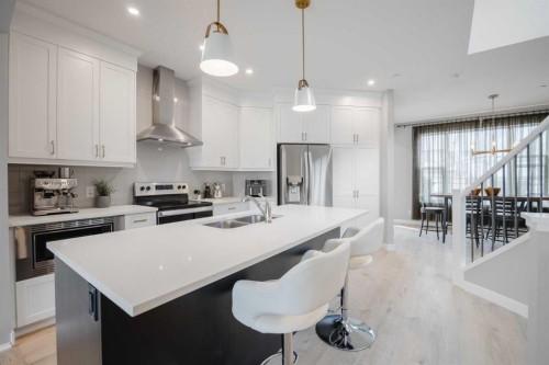 44 Calhoun Common Ne, Calgary, AB - Indoor Photo Showing Kitchen With Double Sink With Upgraded Kitchen