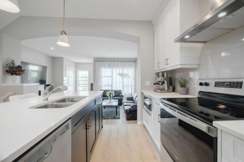 44 Calhoun Common Ne, Calgary, AB - Indoor Photo Showing Kitchen With Double Sink With Upgraded Kitchen